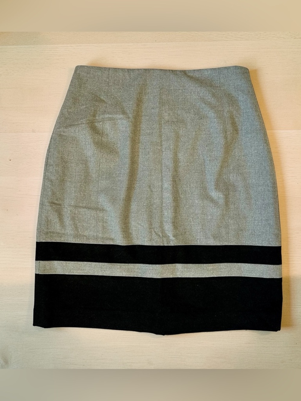 Iris Setlakwe Gray and Black Stripe Pencil Skirt Size 8